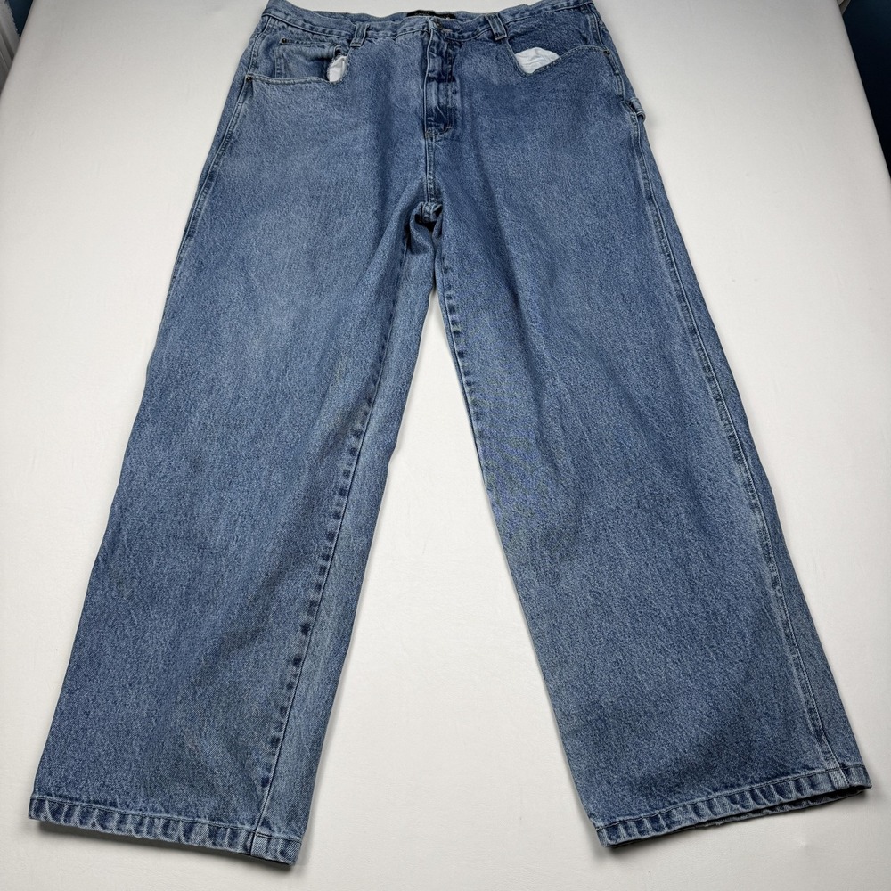 Southpole Jeans Mens 42x30 Light Wash Blue Wide Leg Baggy Streetwear Denim